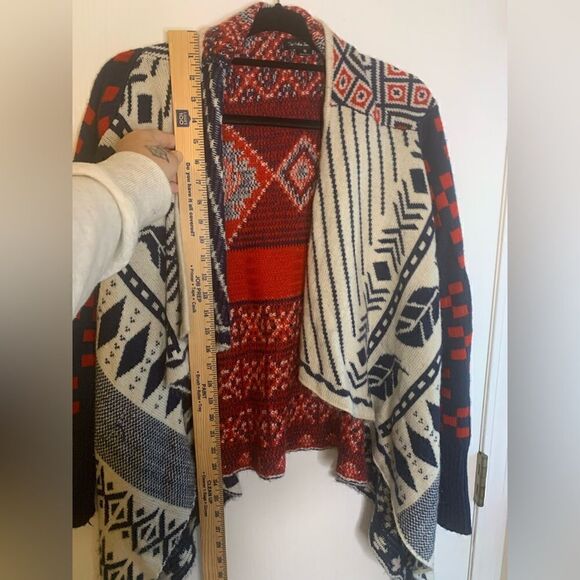 Double Zero Aztec print cardigan size M - Picture 10 of 12